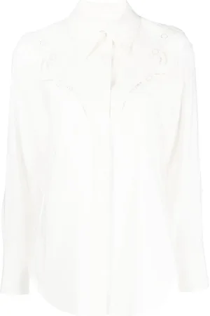 Chloé Broderie-anglaise silk shirt