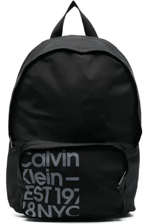 Calvin Klein Elevated monogram-print Laptop Bag - Black