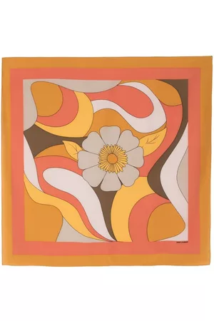 Saint Laurent Women Scarves - Silk graphic-print scarf