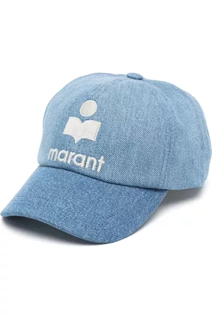 Isabel Marant Caps - Logo-embroidered denim cap