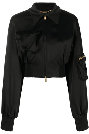 BLUMARINE Cropped bomber jacket