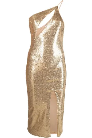 Patrizia Pepe Abito monospalla in paillettes dress