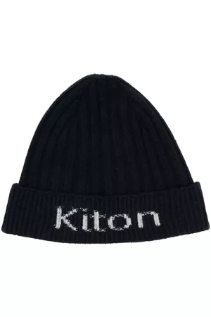 Kiton Men Beanies - Ribbed-knit logo beanie