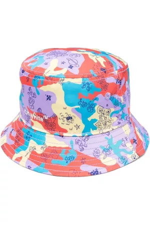 OFF-WHITE Boys Hats - Multicolor front logo bucket hat