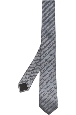 Moschino Silk embroidered-logo tie
