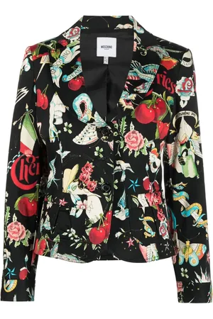 Moschino Graphic-print single-breasted blazer