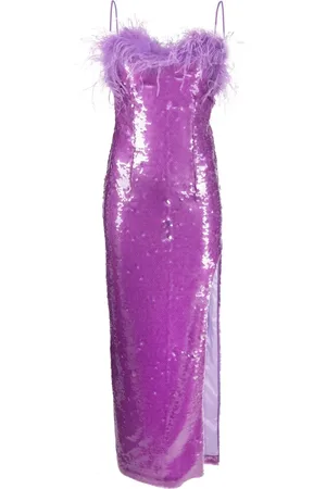 GIUSEPPE DI MORABITO Feather-trimmed sequin dress