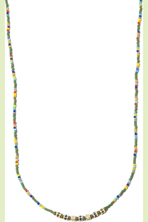 LUIS MORAIS 14kt yellow diamond beaded necklace