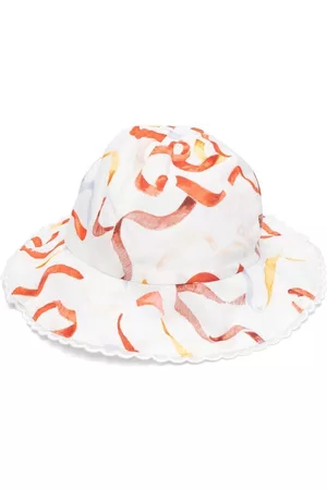 Chloé Hats - Ribbon-printed sun hat