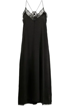 Zadig & Voltaire Risty logo-jacquard slip dress