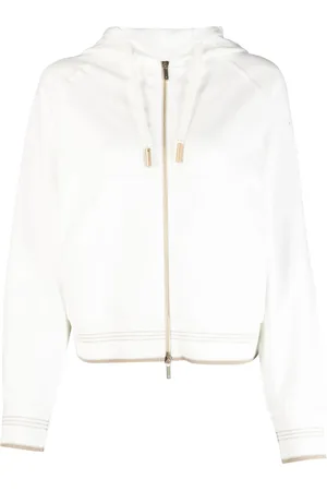 LORENA ANTONIAZZI Zip-up stretch-cotton hoodie