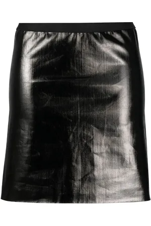 Rick Owens Glossy-finish short skirt