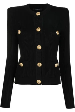 Balmain Button-front knitted top