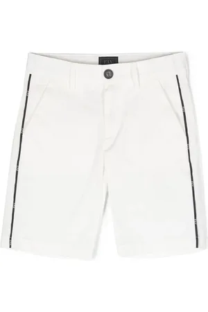 FAY Logo-stripe chino shorts
