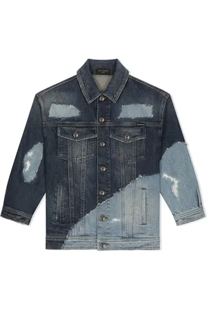 Dolce & Gabbana Distressed patchwork-denim jacket