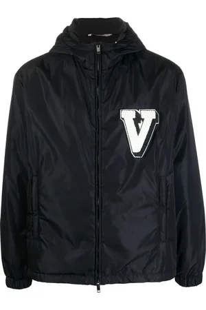 VALENTINO GARAVANI Logo-patch hooded jacket