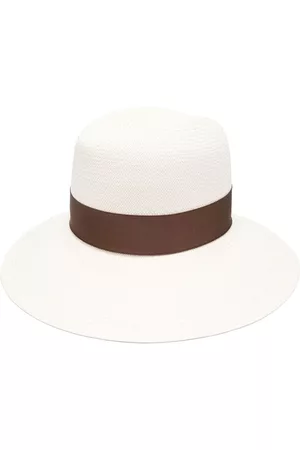 Borsalino Women Hats - Interwoven straw fedora