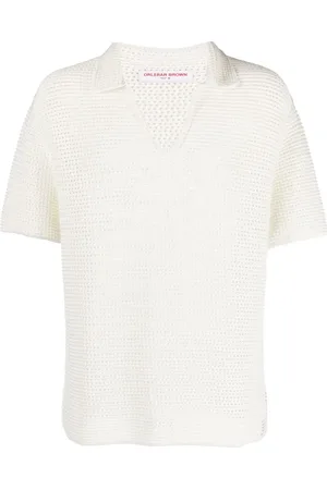 Orlebar Brown Batten crochet polo shirt