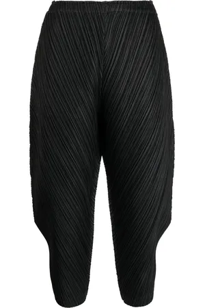 PLEATS PLEASE ISSEY MIYAKE Plissé-detail cropped trousers
