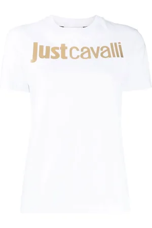 Roberto Cavalli Metallic-logo T-shirt