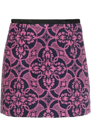 Marine Serre Patterned jacquard miniskirt