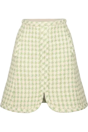 Giambattista Valli Check-print high-waist mini skirt