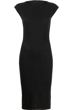Rick Owens Cap-sleeve knitted midi dress