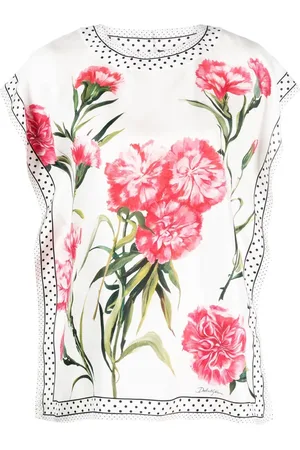 Dolce & Gabbana Floral-print silk blouse