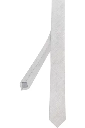 ELEVENTY Hand-stitched herringbone patterned tie