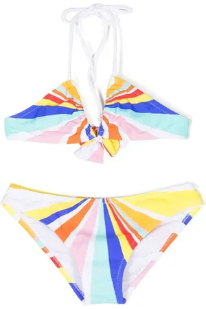 Nessi Byrd Striped halterneck bikini set