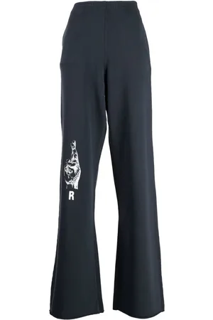 RAF SIMONS Hand Sign-print flared track pants