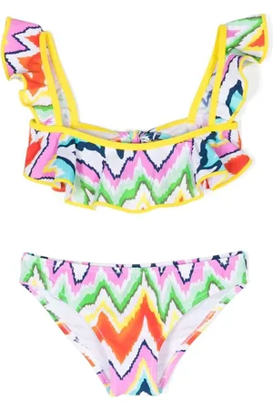 Nessi Byrd Akeno zigzag print bikini set