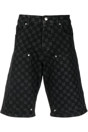 MISBHV Logo-print denim shorts