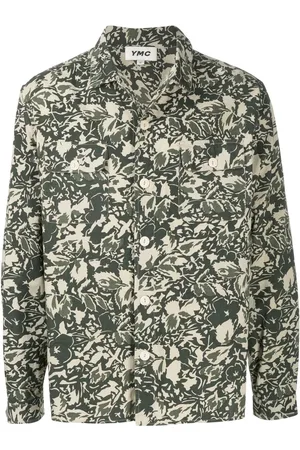 YMC Graphic-print long-sleeve shirt