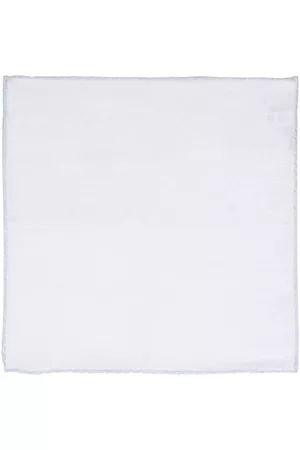 ELEVENTY Contrasting-border linen scarf