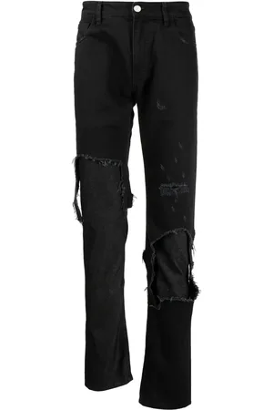 RAF SIMONS Distressed slim-leg jeans