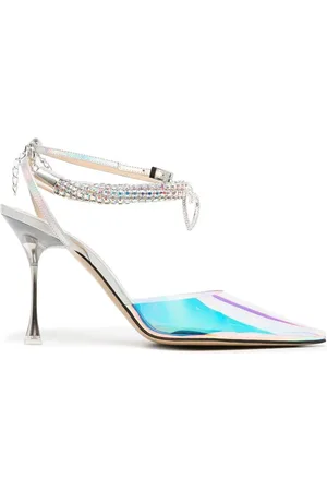 Mach & Mach Iridescent crystal-strap pumps