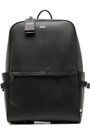 HUGO BOSS Logo-tag leather backpack