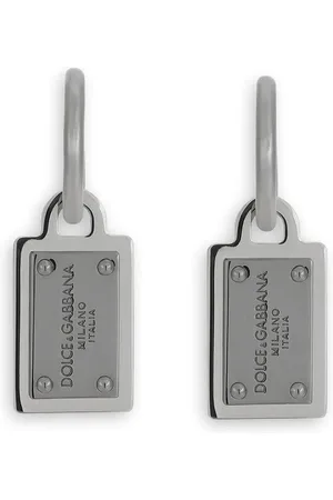 Dolce & Gabbana Logo-tag drop earrings