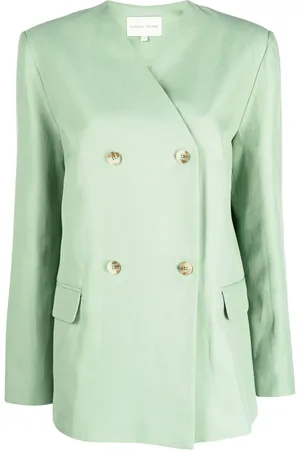 Loulou de Saison Collarless double-breasted blazer