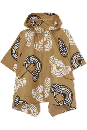 Burberry Thomas Bear-print hooded cape