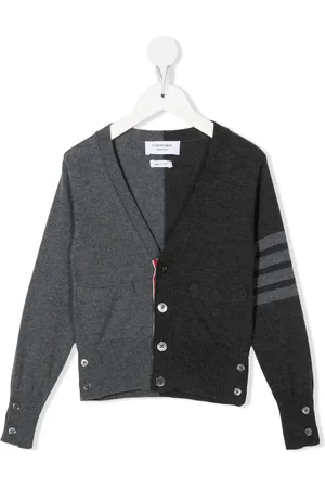 Thom Browne Two-tone V-neck cardigan