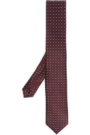 Z Zegna Men Bow Ties - Geometric-embroidered silk tie