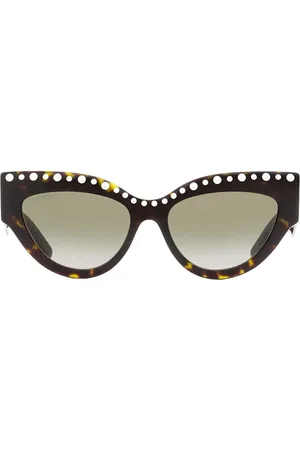 Jimmy Choo Tortoiseshell-effect cat-eye sunglasses