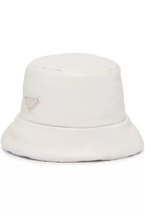 Prada Women Hats - Enamelled-logo nappa leather bucket hat