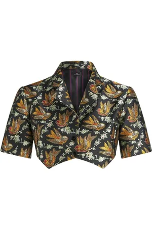 Etro Floral-print cropped shirt