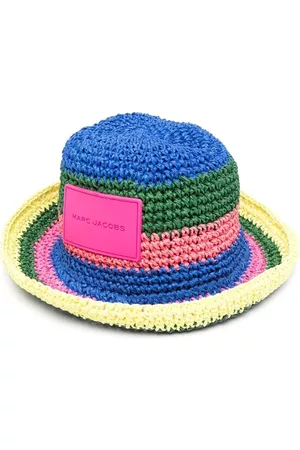 Marc Jacobs Kids Girls Hats - Multicolour stripes sun hat