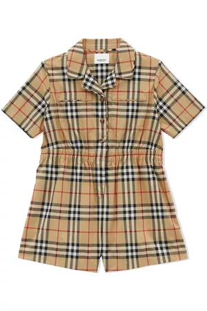 Burberry Vintage Check stretch-cotton twill playsuit