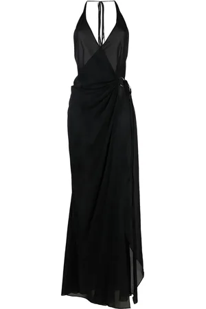 Louisa Ballou Semi-sheer sleeveless maxi dress