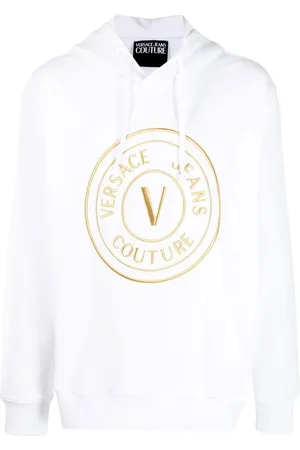 VERSACE Logo-print cotton hoodie